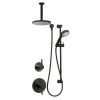 Miseno Mia Pressure Balanced Shower System with 1.8 GPM Rain Shower Head, Hand Shower, Slide Bar, and Ceiling Mounted Shower Arm - Rough-In Valves Included