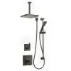 Miseno Elysa Pressure Balanced Shower System with 1.8 GPM Rain Shower Head, Hand Shower, Slide Bar, and Ceiling Mounted Shower Arm - Rough-In Valves Included