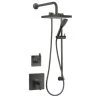 Miseno Elysa Pressure Balanced Shower System with 1.8 GPM Rain Shower Head, Hand Shower, Slide Bar, and Wall Mounted Rain Shower Arm