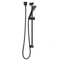 Miseno Elysa 1.8 GPM Single Function Hand Shower Package - Includes Slide Bar, Hose, and Wall Supply