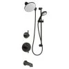 Miseno Mia Pressure Balanced Shower System with 1.8 GPM Rain Shower Head, Hand Shower, Slide Bar, Tub Spout, and Standard Shower Arm