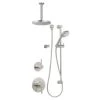 Miseno Mia Pressure Balanced Shower System with 2.0 GPM Rain Shower Head, Hand Shower, Slide Bar, and Ceiling Mounted Shower Arm - Rough-In Valves Included