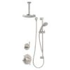 Miseno Bella Pressure Balanced Shower System with 2.0 GPM Rain Shower Head, Hand Shower, Slide Bar, and Ceiling Mounted Shower Arm - Rough-In Valves Included