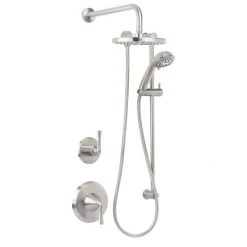 Miseno Bella Pressure Balanced Shower System with 2.0 GPM Rain Shower Head, Hand Shower, Slide Bar, and Wall Mounted Rain Shower Arm