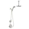 Miseno Bella Pressure Balanced Shower System with 1.8 GPM Rain Shower Head, Hand Shower, Hand Shower Holder, and Ceiling Mounted Shower Arm