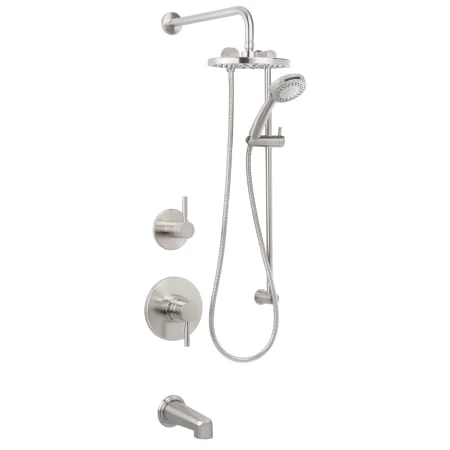 Miseno Mia Pressure Balanced Shower System with 2.0 GPM Rain Shower Head, Hand Shower, Slide Bar, Tub Spout, and Wall Mounted Rain Shower Arm 1 Miseno Mia Pressure Balanced Shower System with 2.0 GPM Rain Shower Head, Hand Shower, Slide Bar, Tub Spout, and Wall Mounted Rain Shower Arm