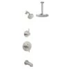 Miseno Mia Pressure Balanced Shower System with 2.0 GPM Rain Shower Heads, Tub Spout, Ceiling Mounted and Standard Shower Arms - Rough-In Valves Included