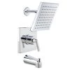 Miseno Elysa Tub and Shower Trim Package with Single Function Rain Shower Head