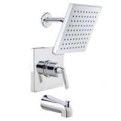 Miseno Elysa Tub and Shower Trim Package with Single Function Rain Shower Head