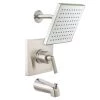 Miseno Elysa Tub and Shower Trim Package with Single Function Rain Shower Head - Eco Friendly