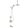Miseno Bella Pressure Balanced Shower System with 2.0 GPM Rain Shower Head, Hand Shower, Tub Spout, Hand Shower Holder, and Ceiling Mounted Shower Arm