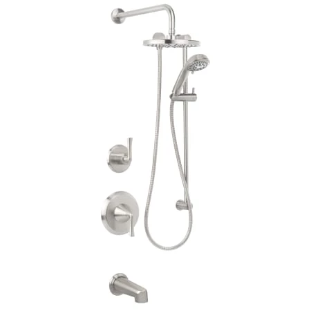 Miseno Bella Pressure Balanced Shower System with 2.0 GPM Rain Shower Head, Hand Shower, Slide Bar, Tub Spout, and Wall Mounted Rain Shower Arm 1 Miseno Bella Pressure Balanced Shower System with 2.0 GPM Rain Shower Head, Hand Shower, Slide Bar, Tub Spout, and Wall Mounted Rain Shower Arm