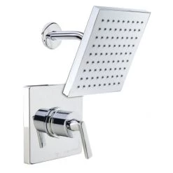 Miseno Elysa Shower Trim Package with Single Function Rain Shower Head - Includes Rough-In