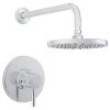 Miseno Mia Shower Trim Package with Single Function Rain Shower Head