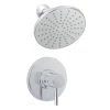 Miseno Mia Shower Trim Package with Single Function Rain Shower Head - Includes Rough-In