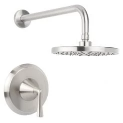 Miseno Bella Pressure Balanced Shower Trim with 2.0 Rain Shower Head and Wall Mounted Rain Shower Arm