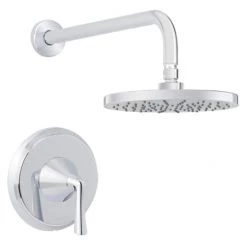 Miseno Bella Pressure Balanced Shower Trim with 1.8 Rain Shower Head and Wall Mounted Rain Shower Arm