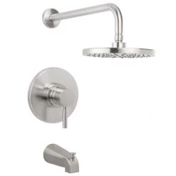 Miseno Mia Tub and Shower Trim Package with Single Function Rain Shower Head - Eco Friendly
