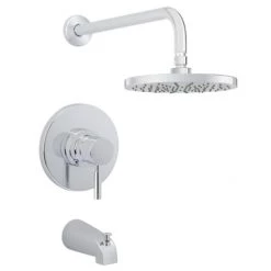 Miseno Mia Tub and Shower Trim Package with Single Function Rain Shower Head