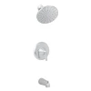Miseno Bella Pressure Balanced Tub and Shower Trim with 2.0 GPM Rain Shower Head, Tub Spout, and Standard Shower Arm