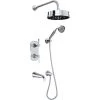 Perrin and Rowe Deco Thermostatic Shower System with Shower Head, Hand Shower, Shower Arm, Hose, and Valve Trim