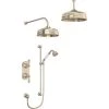 Perrin and Rowe Georgian Thermostatic Shower System with Shower Head, Hand Shower, Slide Bar, Shower Arm, Hose, and Valve Trim