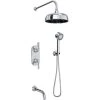 Perrin and Rowe Holborn Thermostatic Shower System with Shower Head, Hand Shower, Shower Arm, Hose, and Valve Trim