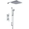 Perrin and Rowe Hoxton Thermostatic Shower System with Shower Head, Hand Shower, Slide Bar, Shower Arm, Hose, and Valve Trim