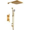 Perrin and Rowe Hoxton Thermostatic Shower System with Shower Head, Hand Shower, Slide Bar, Shower Arm, Hose, and Valve Trim