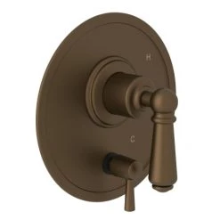 Perrin and Rowe Edwardian 2 Function Pressure Balanced Valve Trim Only with Double Lever Handle and Integrated Diverter - Less Rough In
