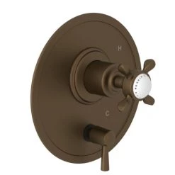 Perrin and Rowe Edwardian 2 Function Pressure Balanced Valve Trim Only with Double Cross Handle and Integrated Diverter - Less Rough In