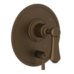 Perrin and Rowe Georgian Era 2 Function Pressure Balanced Valve Trim Only with Double Lever Handle and Integrated Diverter - Less Rough In