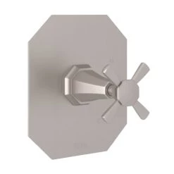 Perrin and Rowe Deco Single Function Pressure Balanced Valve Trim Only with Single Cross Handle - Less Rough In
