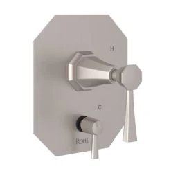 Perrin and Rowe Deco 2 Function Pressure Balanced Valve Trim Only with Double Lever Handle and Integrated Diverter - Less Rough In