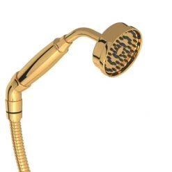 Perrin and Rowe Deco 1.8 GPM Single Function Hand Shower - Includes Hose and Wall Supply