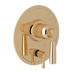 Perrin and Rowe Holborn 2 Function Pressure Balanced Valve Trim Only with Double Lever Handle and Integrated Diverter - Less Rough In