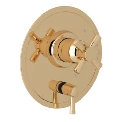 Perrin and Rowe Holborn 2 Function Pressure Balanced Valve Trim Only with Double Cross Handle and Integrated Diverter - Less Rough In