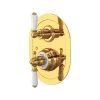 Perrin and Rowe Edwardian Function Thermostatic Valve Trim Only with Double Lever Handle and Volume Control - Less Rough In