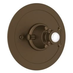 Perrin and Rowe Georgian Era Function Thermostatic Valve Trim Only with Single Cross Handle - Less Rough In