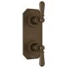 Perrin and Rowe Edwardian 5 Function Thermostatic Valve Trim Only with Double Lever Handle and Integrated Diverter - Less Rough In