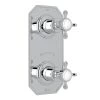 Perrin and Rowe Edwardian 5 Function Thermostatic Valve Trim Only with Double Cross Handle and Integrated Diverter - Less Rough In