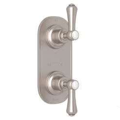 Perrin and Rowe Georgian Era 5 Function Thermostatic Valve Trim Only with Double Lever Handle and Integrated Diverter - Less Rough In
