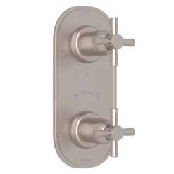 Perrin and Rowe Holborn 5 Function Thermostatic Valve Trim Only with Double Cross Handle and Integrated Diverter - Less Rough In